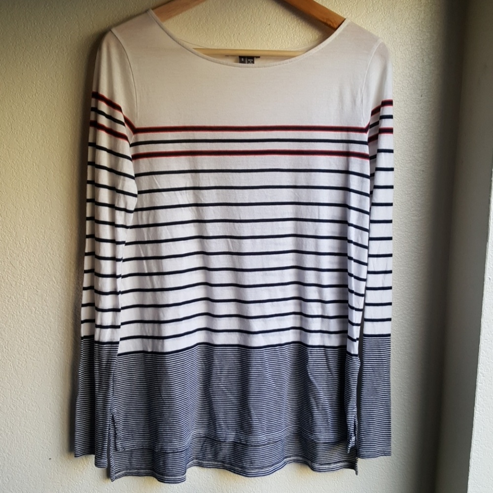 Vince Long Sleeves Stripe Shirt